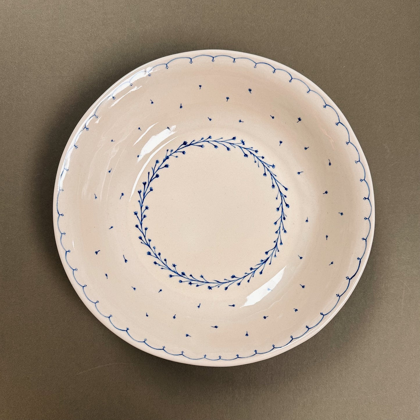 HAND-PAINTED HEIRLOOM SERVING BOWL