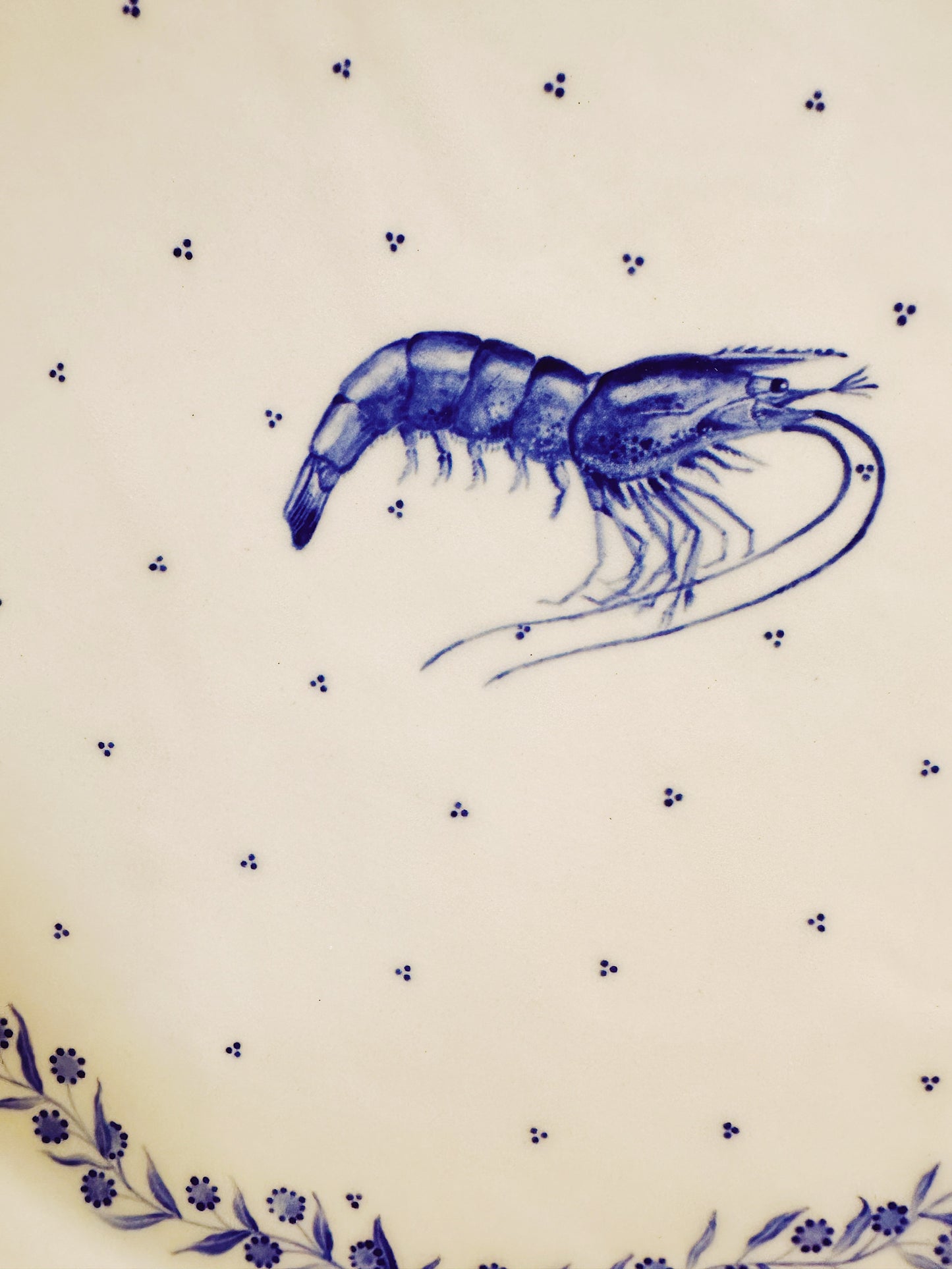 HAND-PAINTED SHRIMP HEIRLOOM PLATTER