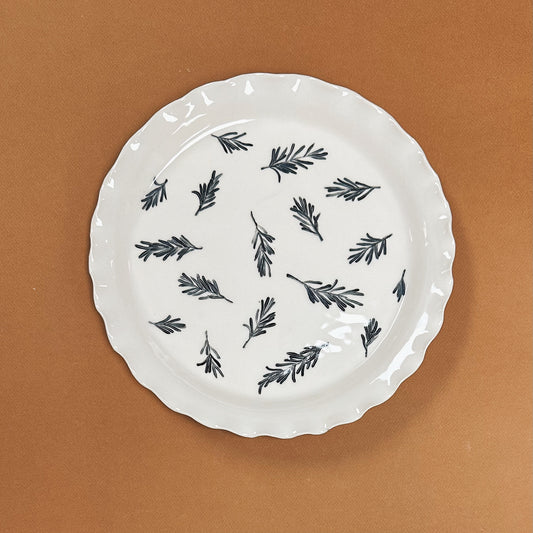 HAND-PAINTED ROSEMARY HEIRLOOM PLATTER
