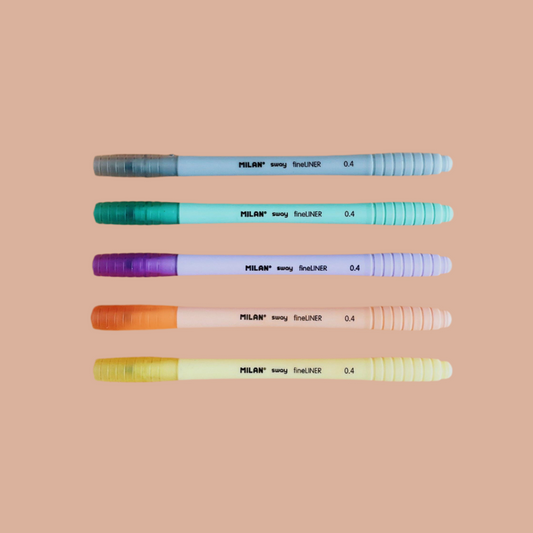 MILAN PASTEL FINE TIP PENS - SET OF 5