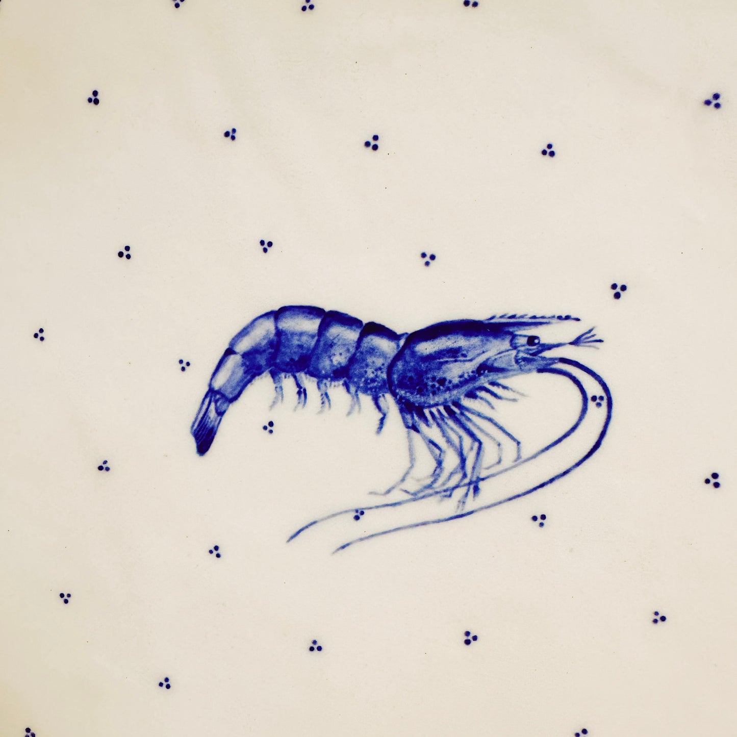 HAND-PAINTED SHRIMP HEIRLOOM PLATTER