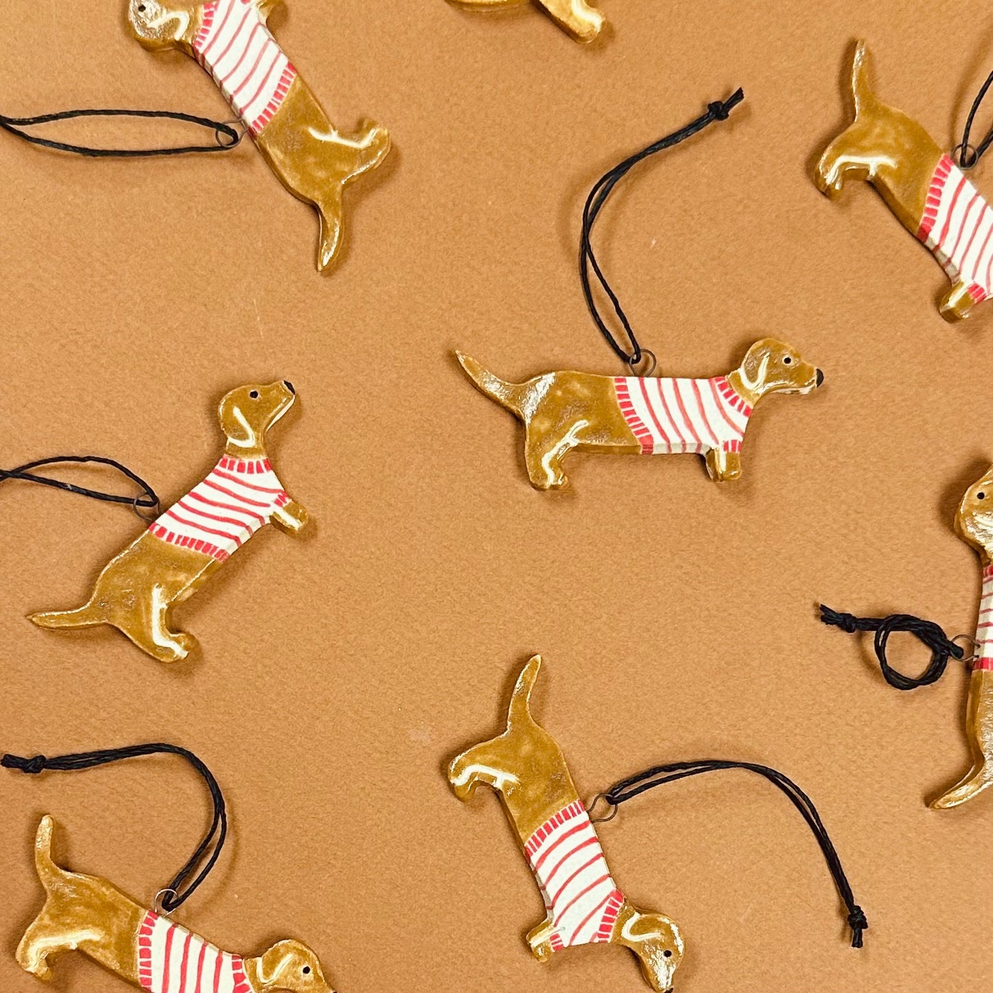 DASCHUND IN SWEATER ORNAMENT