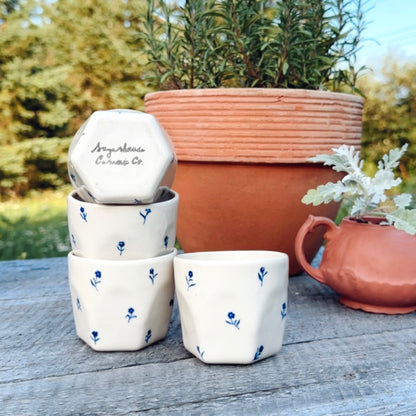 HAND-PAINTED FACETED TUMBLERS