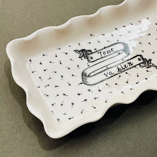 ‘TOUT VA BIEN’  HAND-PAINTED TRINKET TRAYS