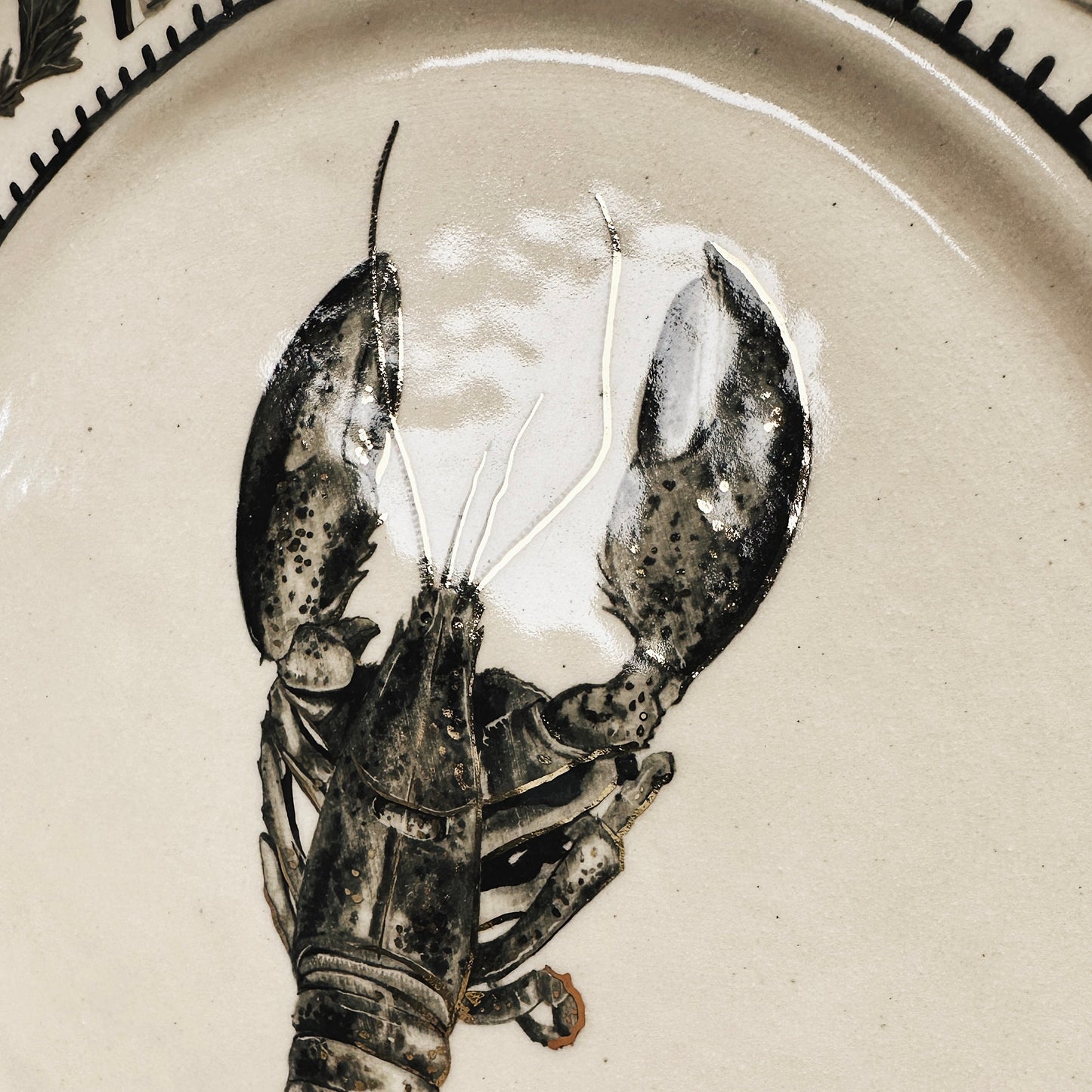 HAND-PAINTED LOBSTER HEIRLOOM PLATTER