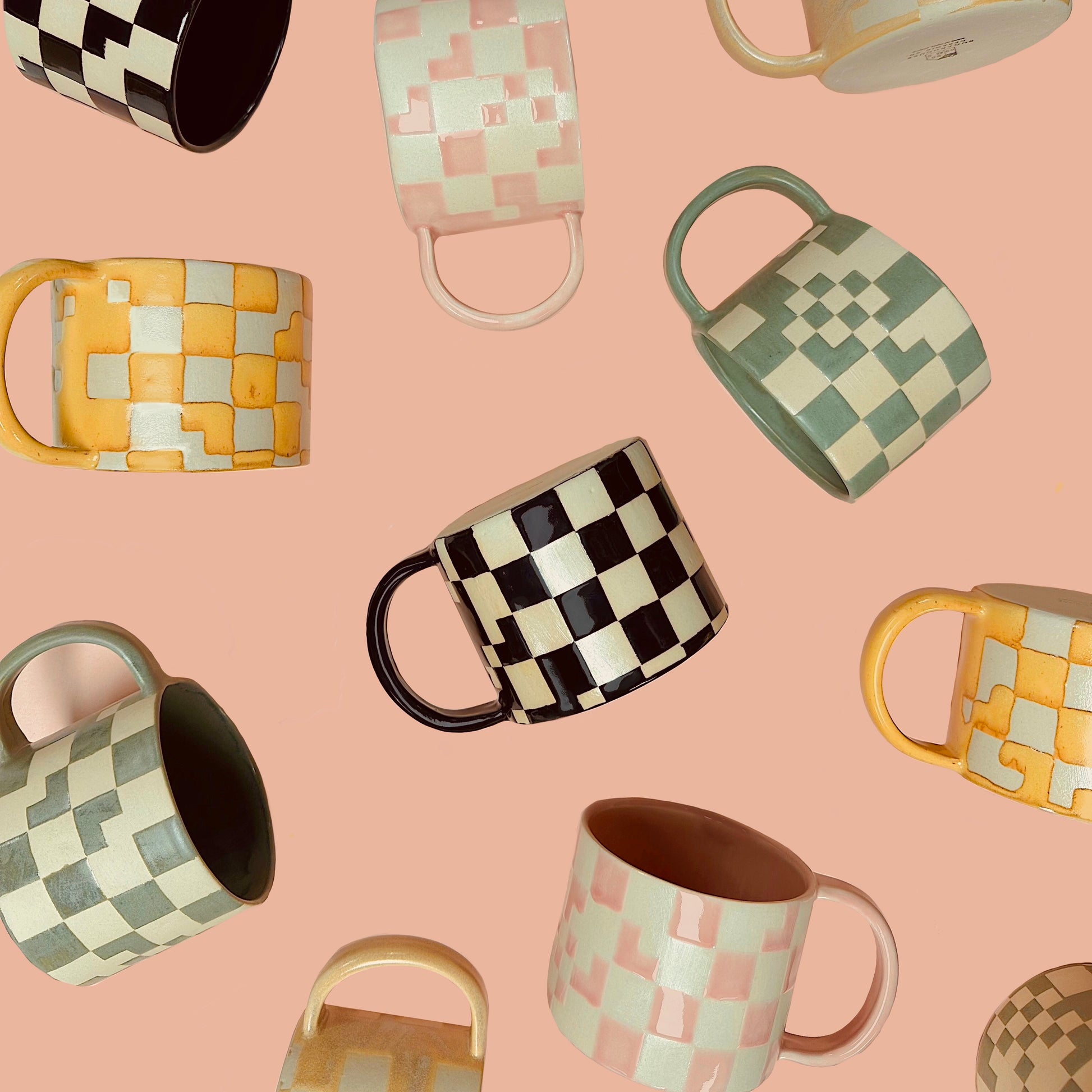 CHECKERED MUG - SUGARHOUSE CERAMIC CO.