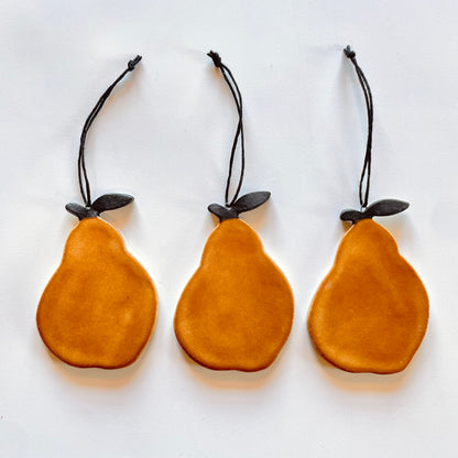 CERAMIC PEAR ORNAMENT