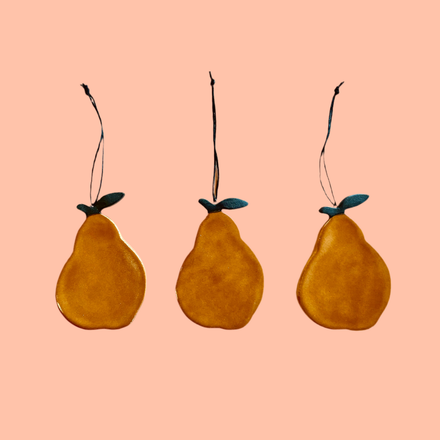 CERAMIC PEAR ORNAMENT