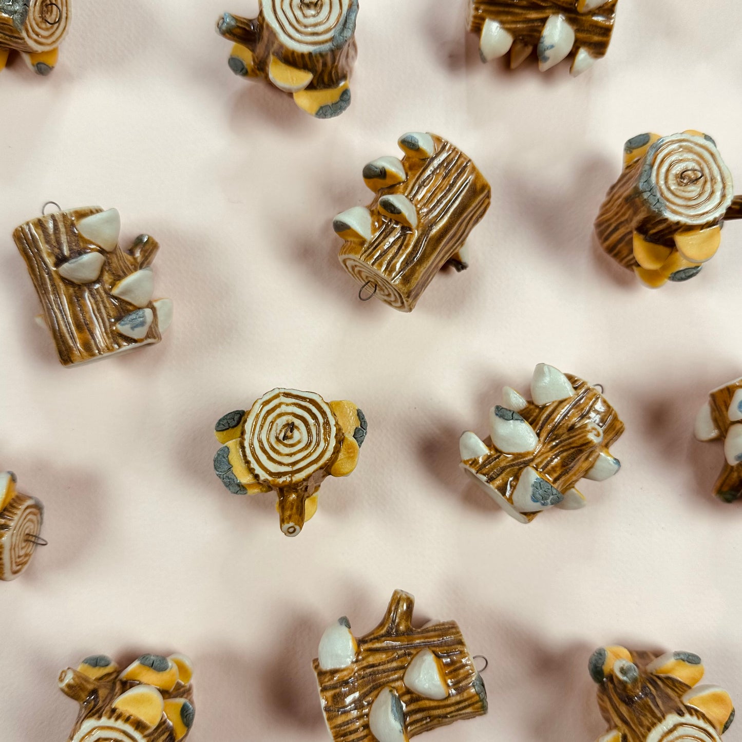 MUSHROOM LOG ORNAMENT