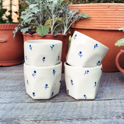 HAND-PAINTED FACETED TUMBLERS