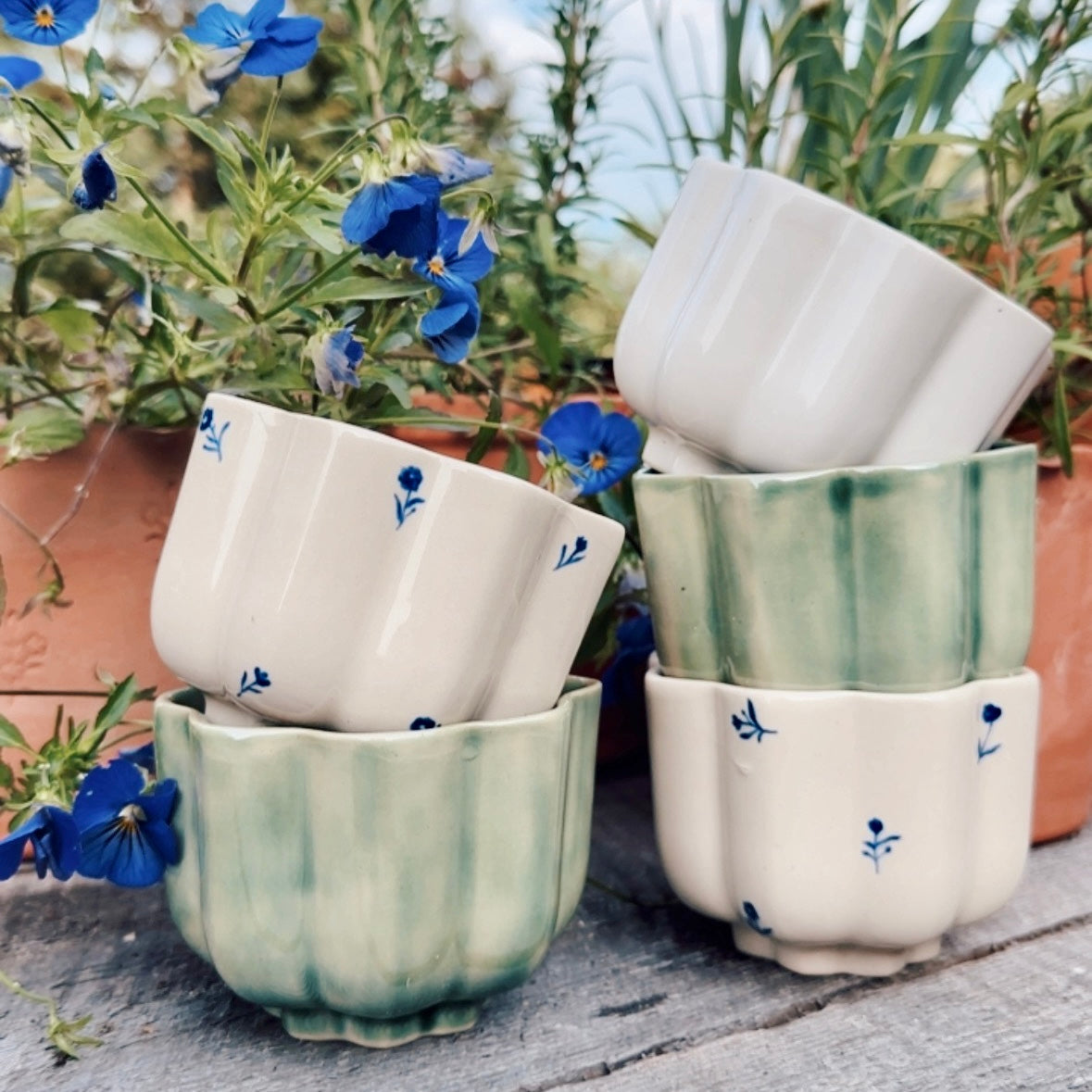 HAND-PAINTED BLOOM POTS