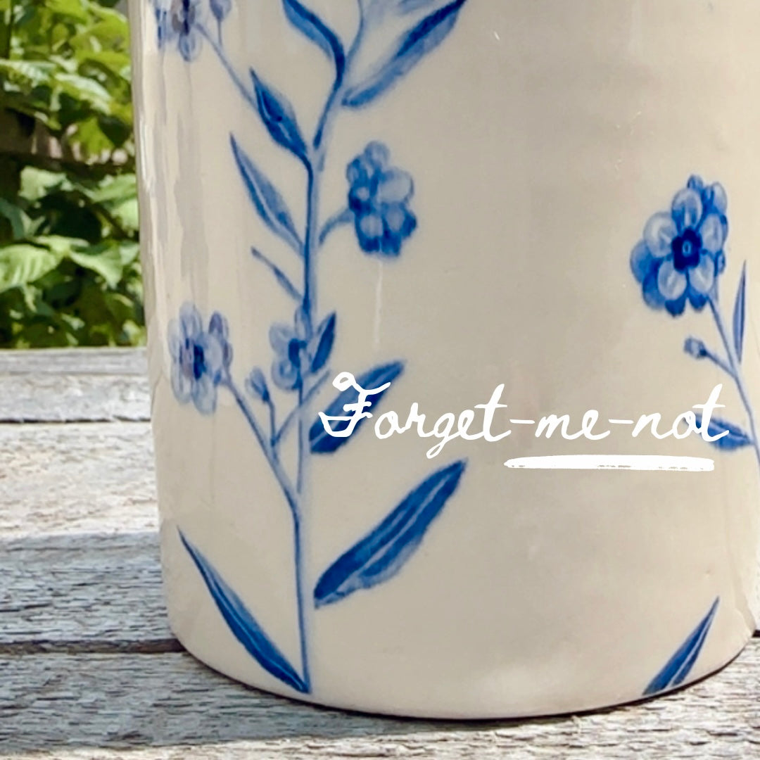 ORIGINAL HAND-PAINTED FLOWER CROCKS -SERIES OF 12