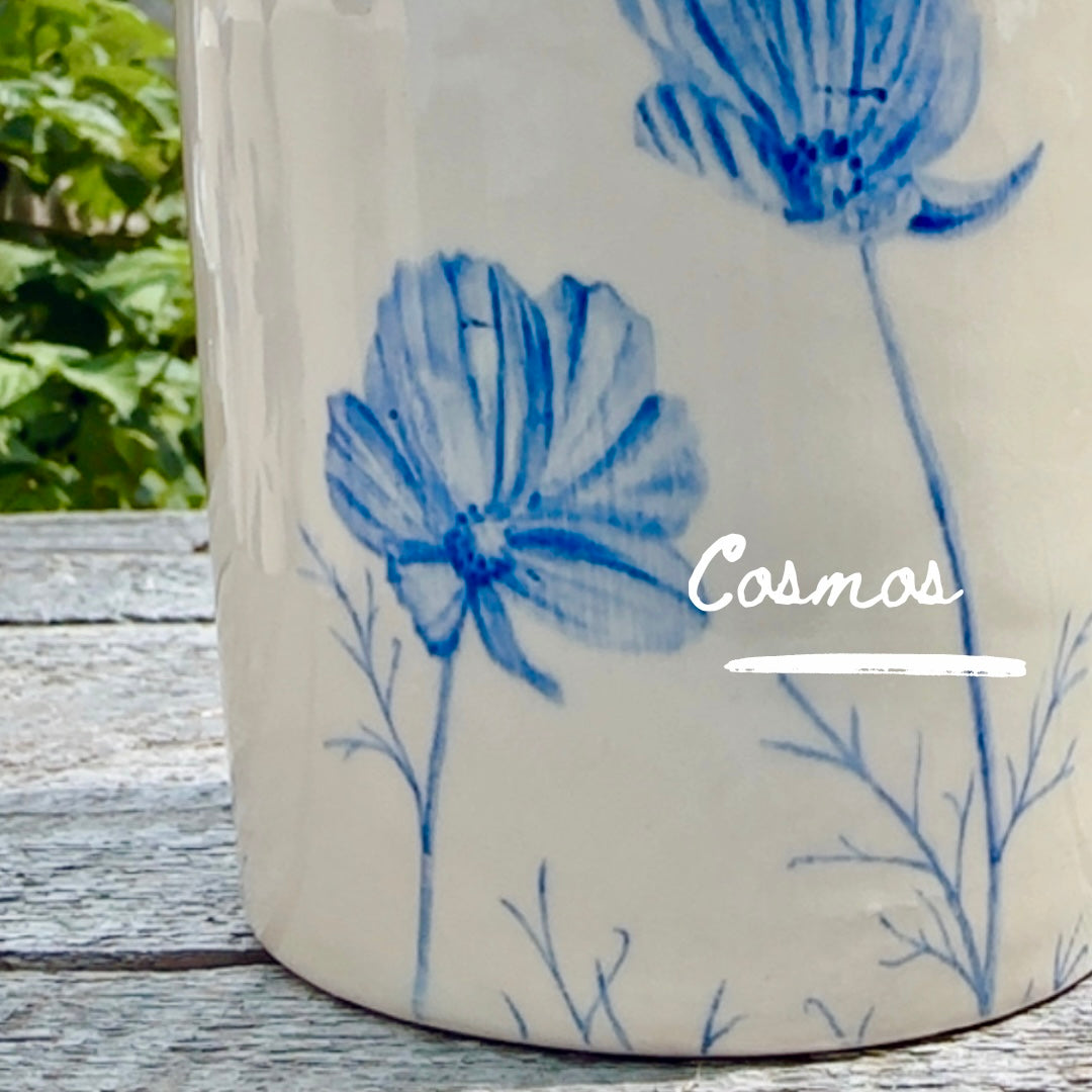 ORIGINAL HAND-PAINTED FLOWER CROCKS -SERIES OF 12
