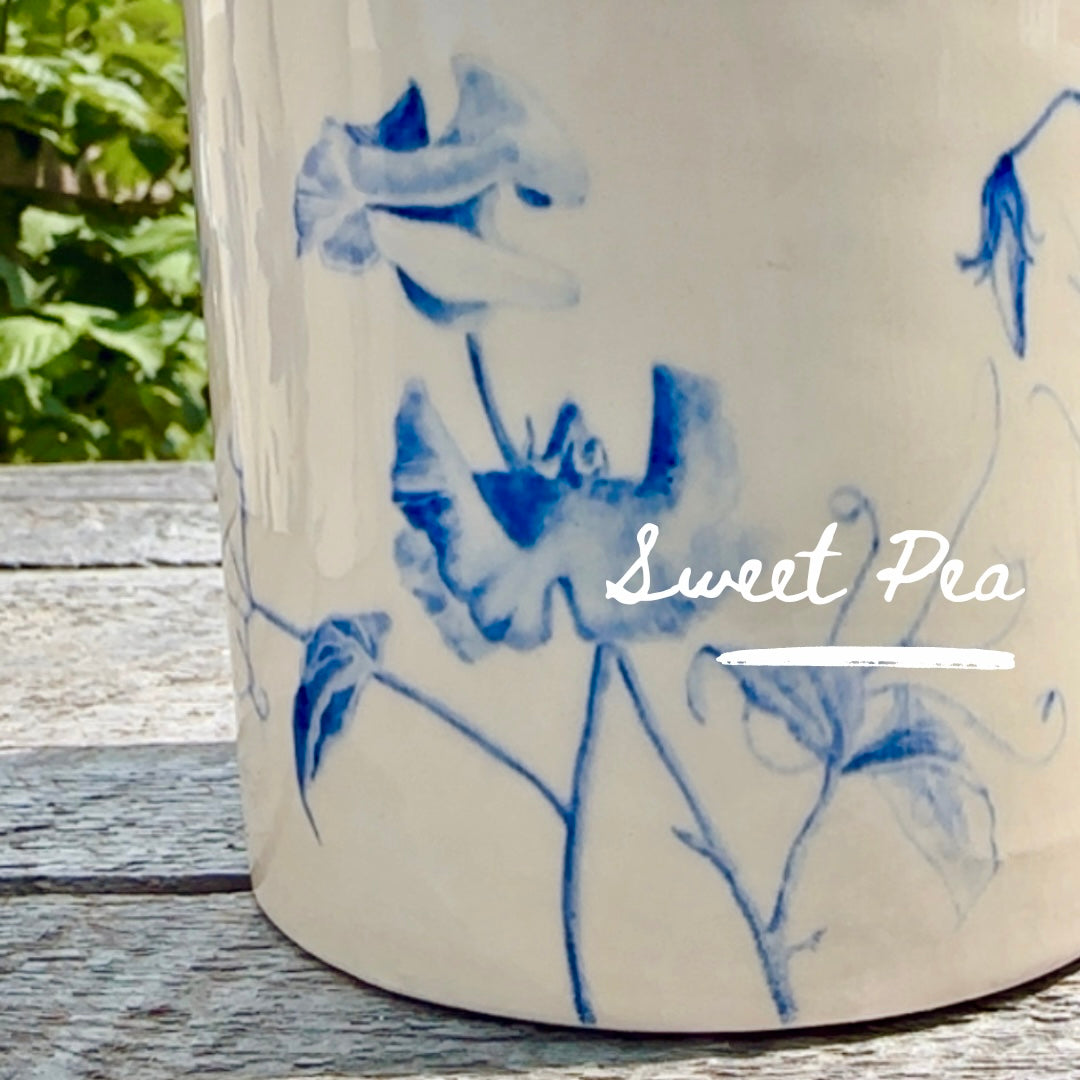 ORIGINAL HAND-PAINTED FLOWER CROCKS -SERIES OF 12