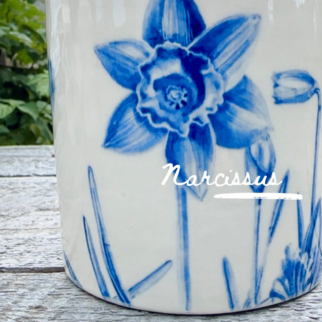 ORIGINAL HAND-PAINTED FLOWER CROCKS -SERIES OF 12