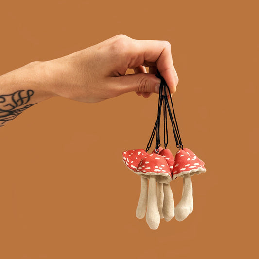 AMANITA BELL MUSHROOM ORNAMENT