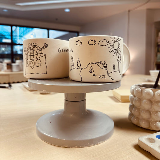CHILDREN'S ILLUSTRATED MUG WORKSHOP  | DECEMBER 6 • 1-2:30 PM - THE PERFECT GRANDPARENT GIFT OR KEEPSAKE!