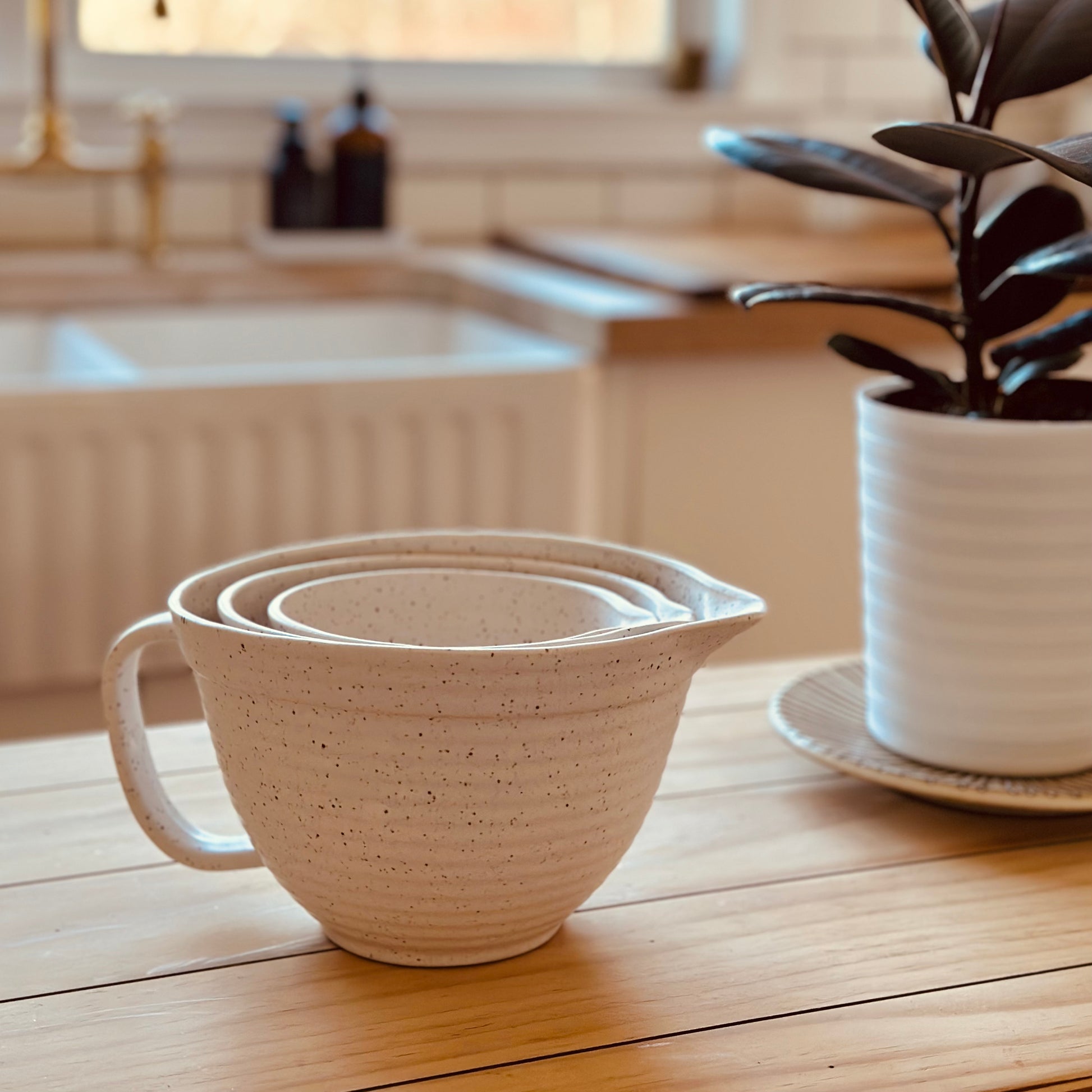 NESTING MIXING BOWL SET- SHIPPING INCLUDED - SUGARHOUSE CERAMIC CO.