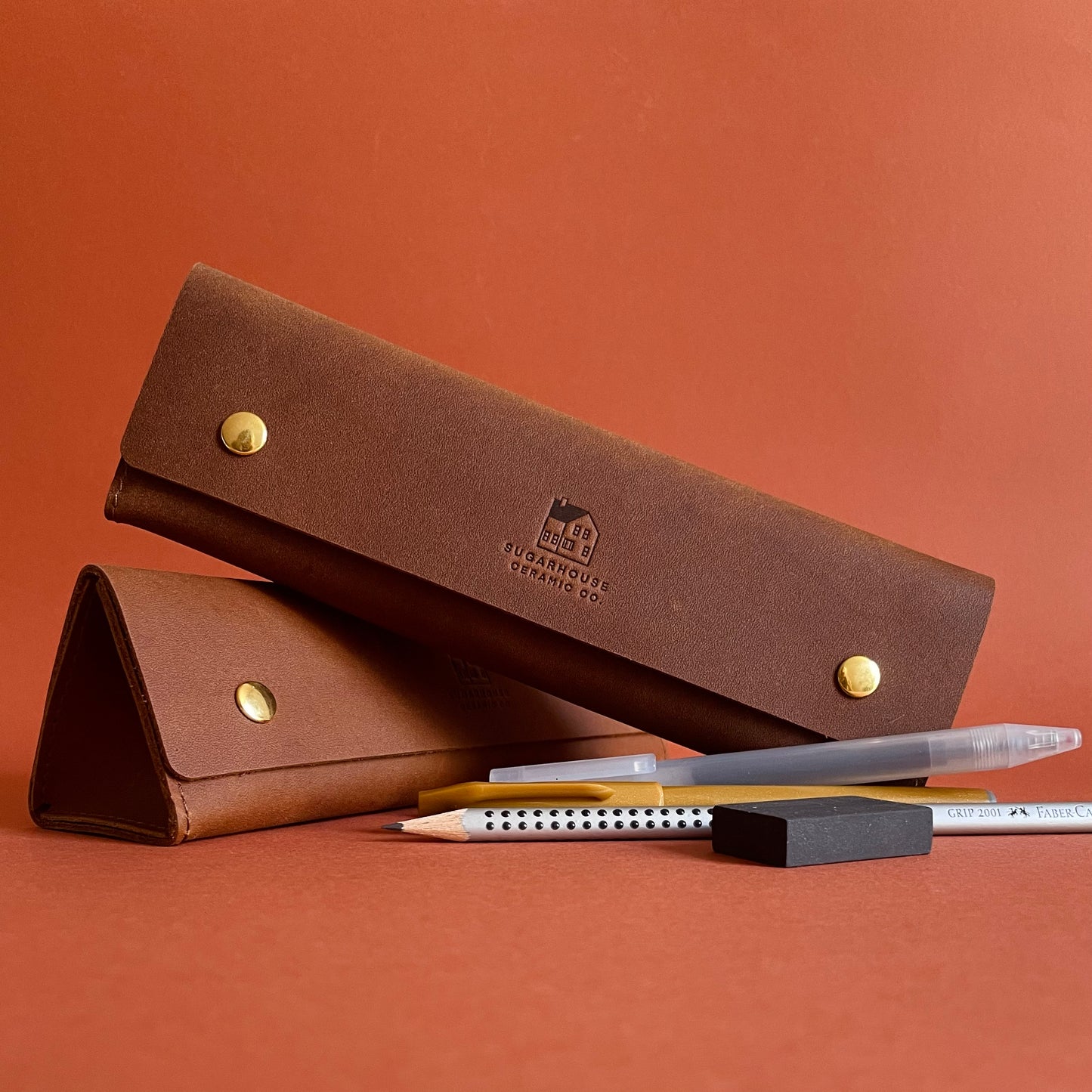 HEIRLOOM LEATHER PENCIL CASE - SUGARHOUSE CERAMIC CO.