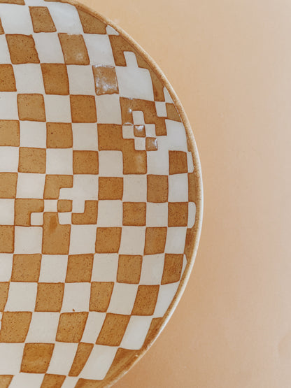 CHECKERED FRUIT BOWL - SUGARHOUSE CERAMIC CO.