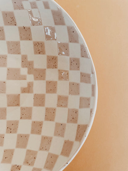 CHECKERED FRUIT BOWL - SUGARHOUSE CERAMIC CO.