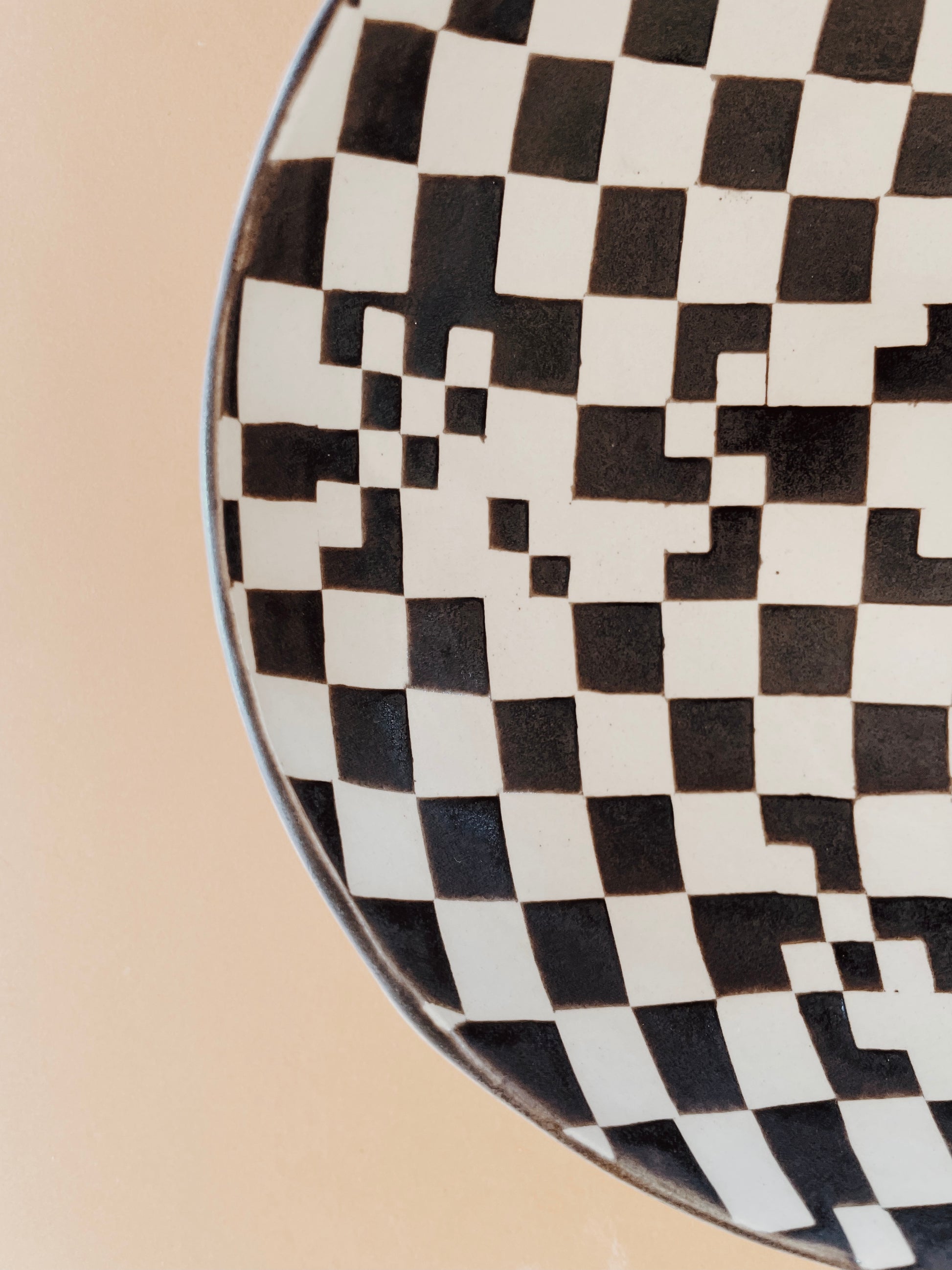 CHECKERED FRUIT BOWL - SUGARHOUSE CERAMIC CO.