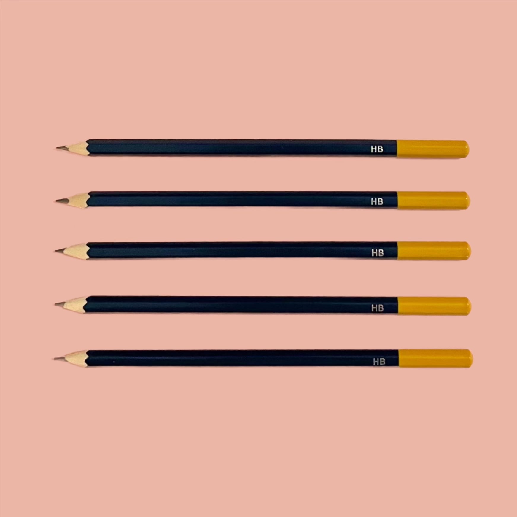 RETRO NAVY & MUSTARD DRAWING PENCIL - SUGARHOUSE CERAMIC CO.